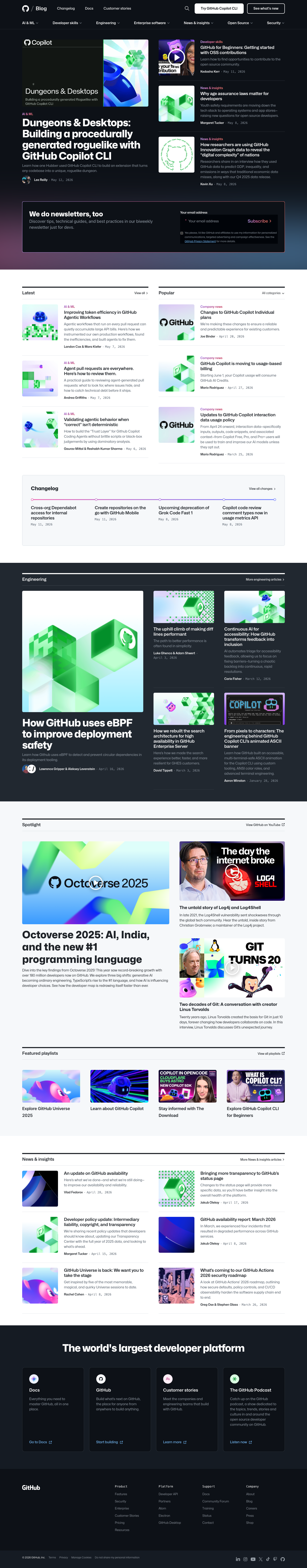Github — Blog - full page scroll
