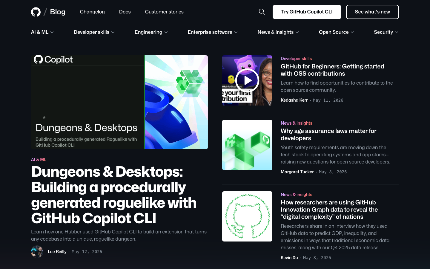 The design prioritizes clarity and functionality through a dark, high-contrast palette and a clean layout. The focus is on direct access to core actions – sign-up and try Copilot – presented with minimal visual clutter.   ·  developer tools dark, saas landing page, github design, technical website, minimalist dark mode, code platform, developer portal, dark ui, github copilot, developer platform