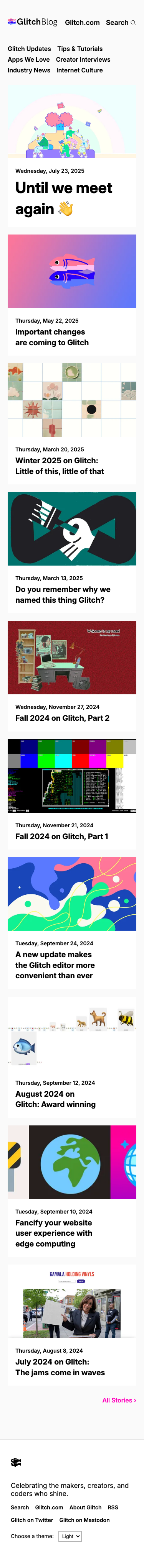 Glitch - mobile full page