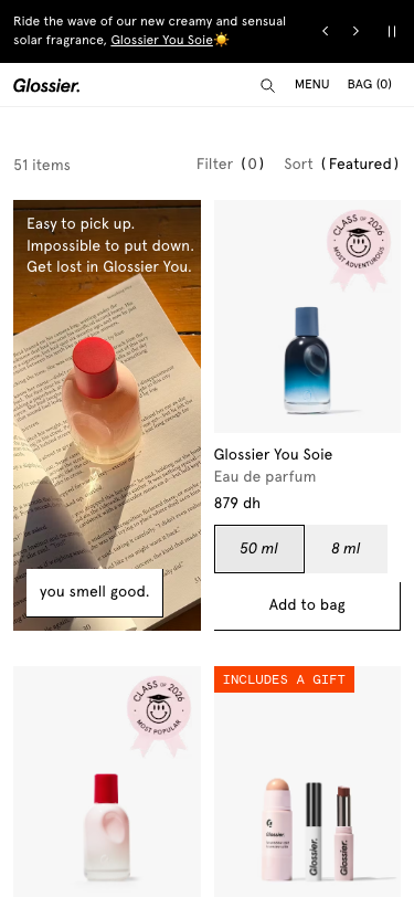 Glossier - mobile