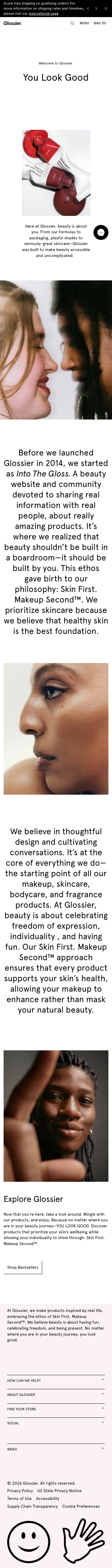 Glossier - mobile full page