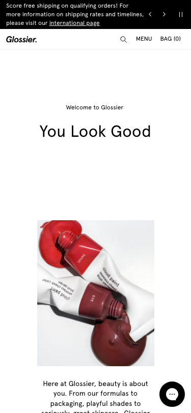 Glossier - mobile