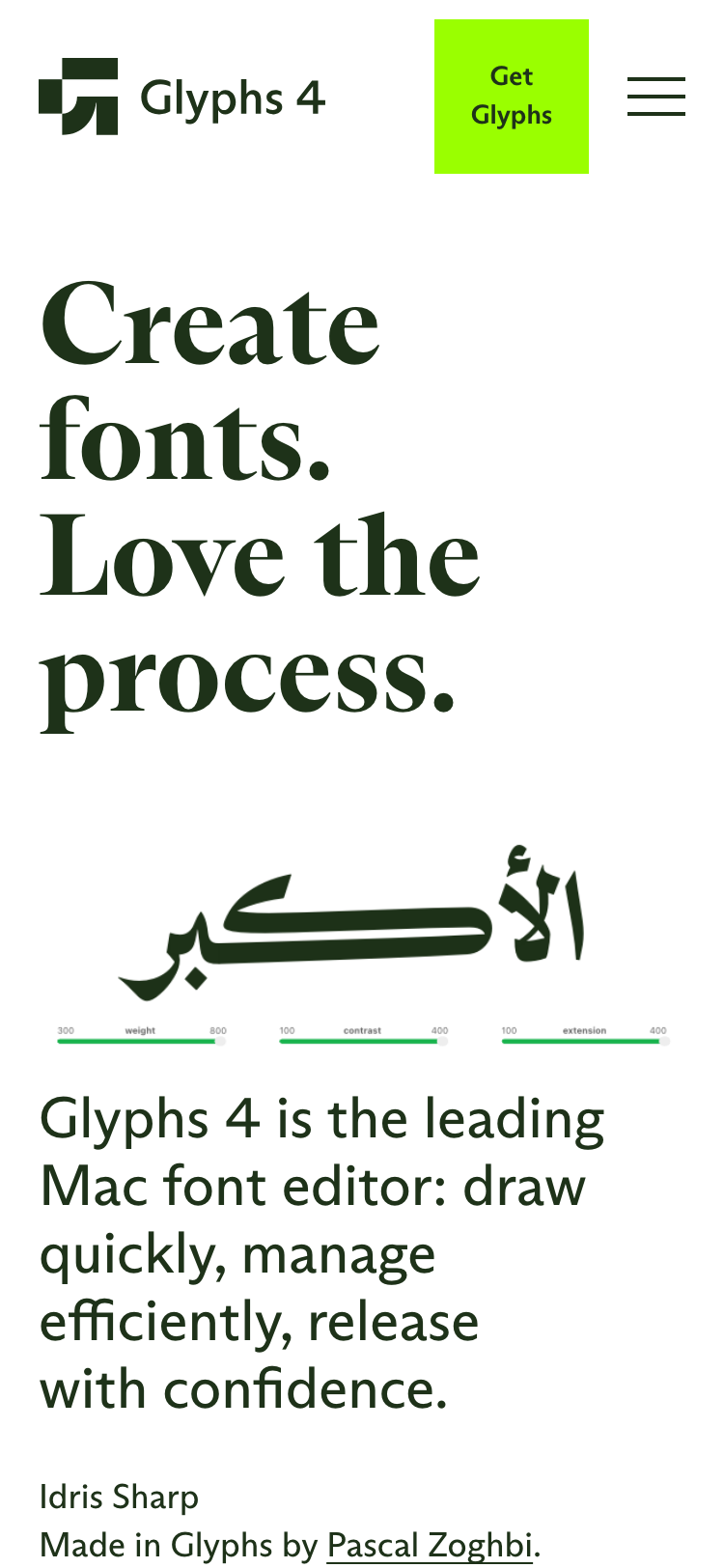 Glyphs - mobile