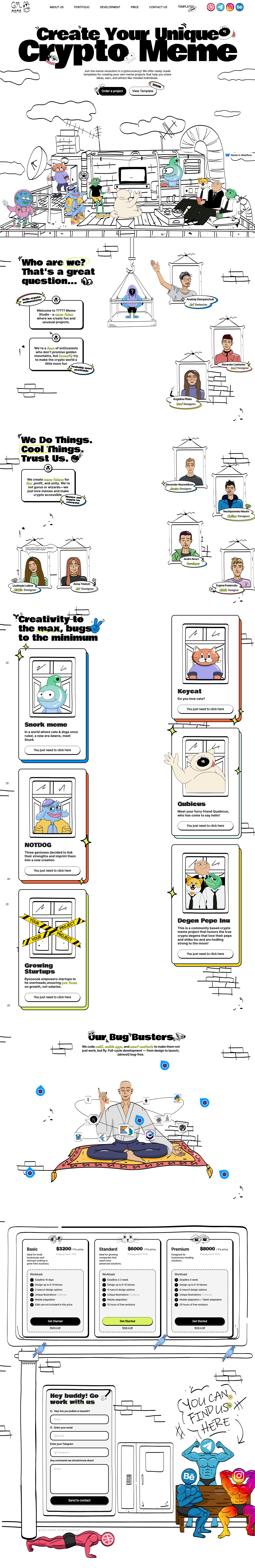 Meme creator - full page scroll