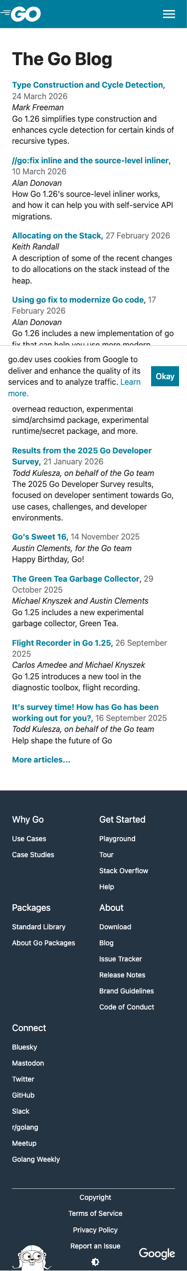 Go — Blog - mobile full page