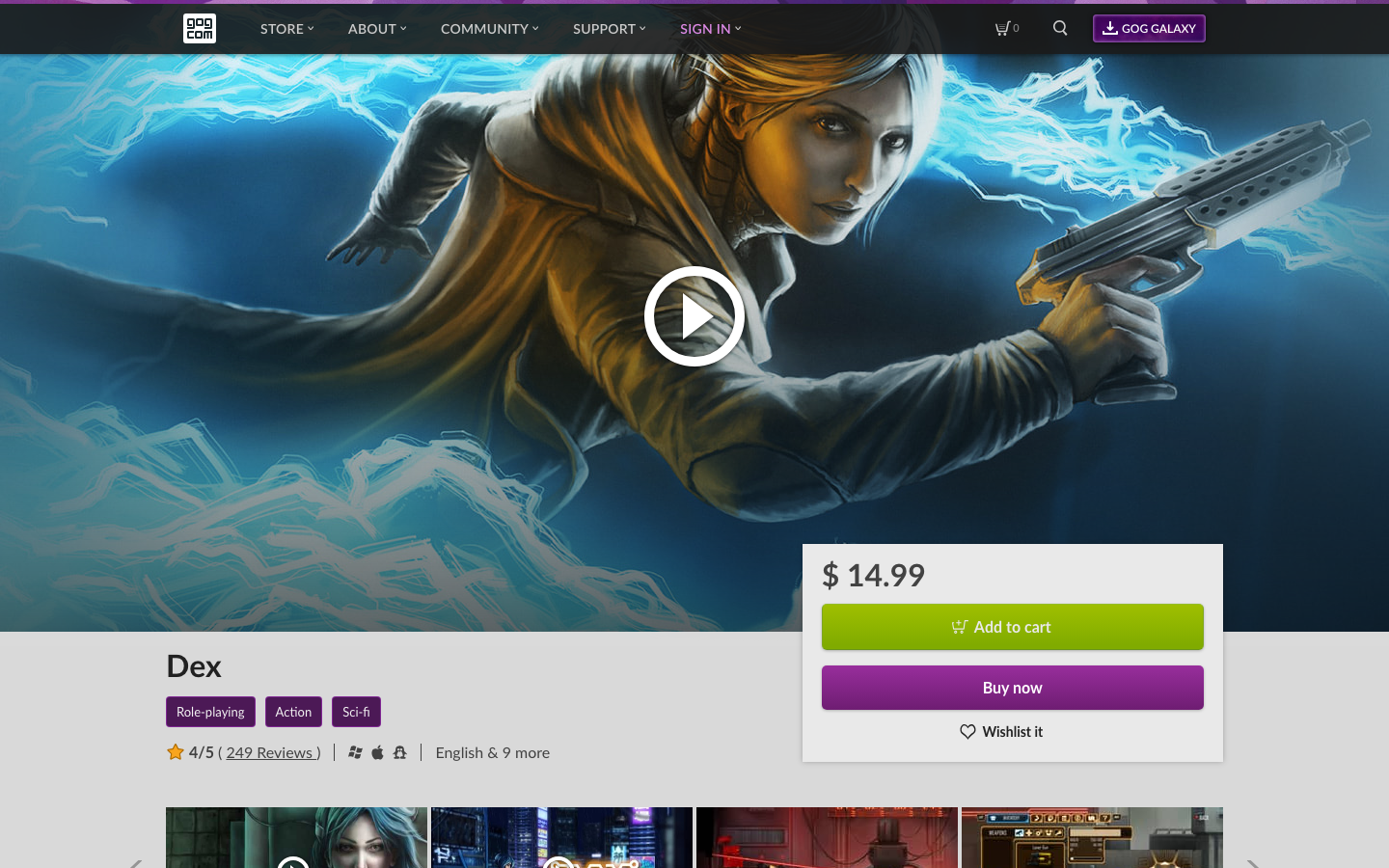 The page uses a vibrant, almost chaotic arrangement of game tiles, creating a sense of discovery. The color palette is bold and saturated, with a slightly retro pixelated aesthetic. It feels like browsing a curated collection. · gog games, rpg games, star wars games, video games, digital games, game sale, pc games, retro games, pixel art