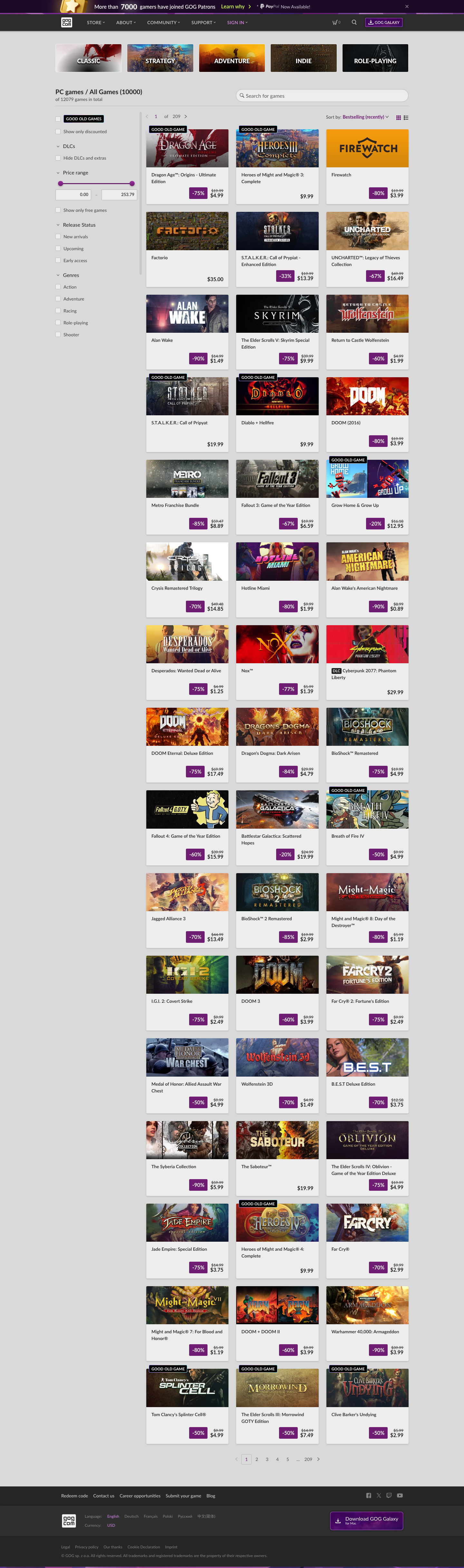 Gog - full page scroll