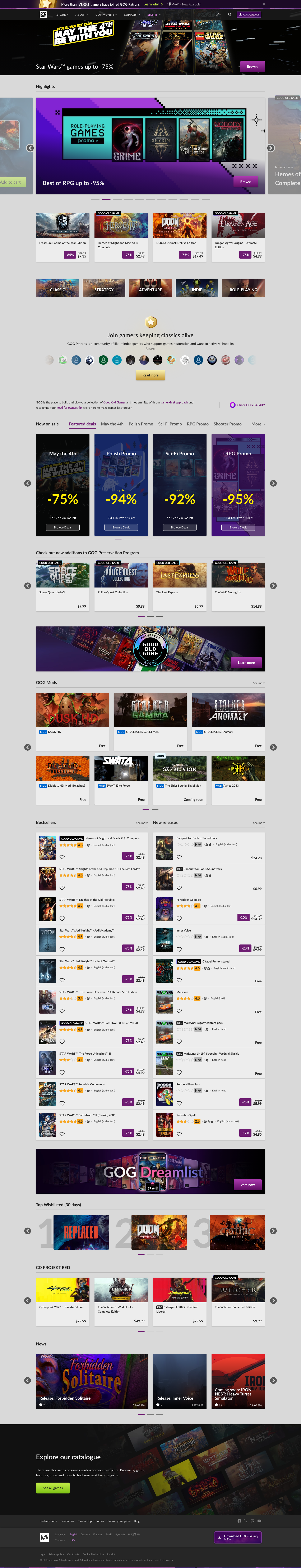 Gog - full page scroll