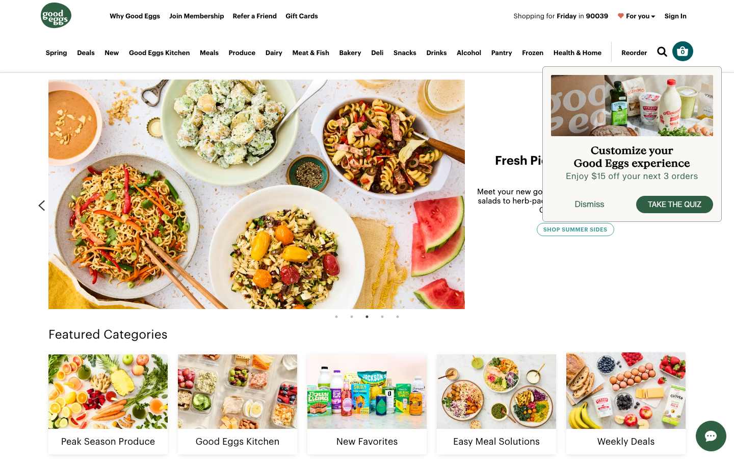 Absurdly fresh groceries and meal-kits delivered same day. · minimalism, editorial, ecommerce, health, hero-with-cta, bento-grid, feature-trio, logo-cloud, testimonial-wall, newsletter-signup, blog-grid