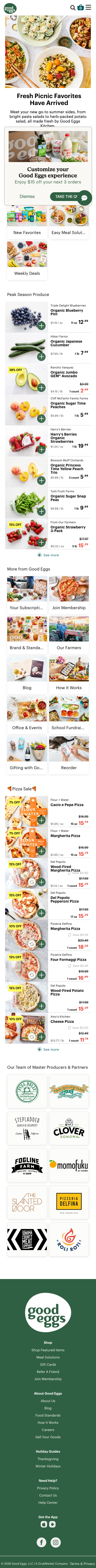 Organic Grocery Delivery - Meal solutions and grocery items from the Deli, Bakery, Pantry, and more. - mobile full page