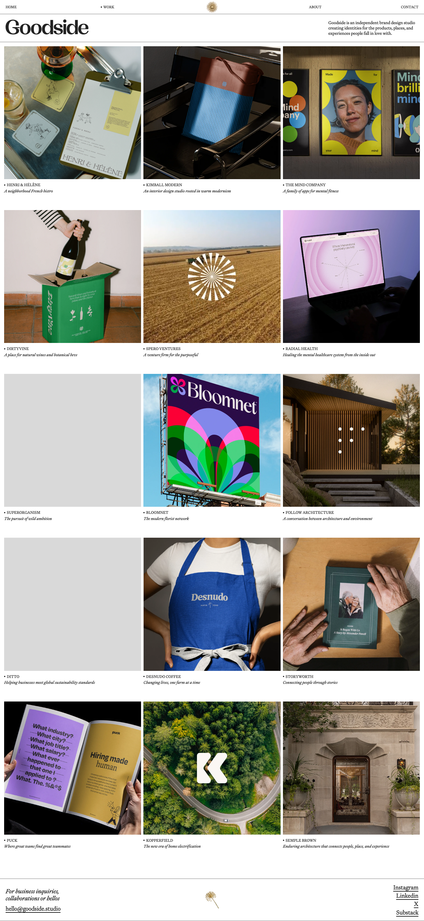 Goodside · Work - full page scroll