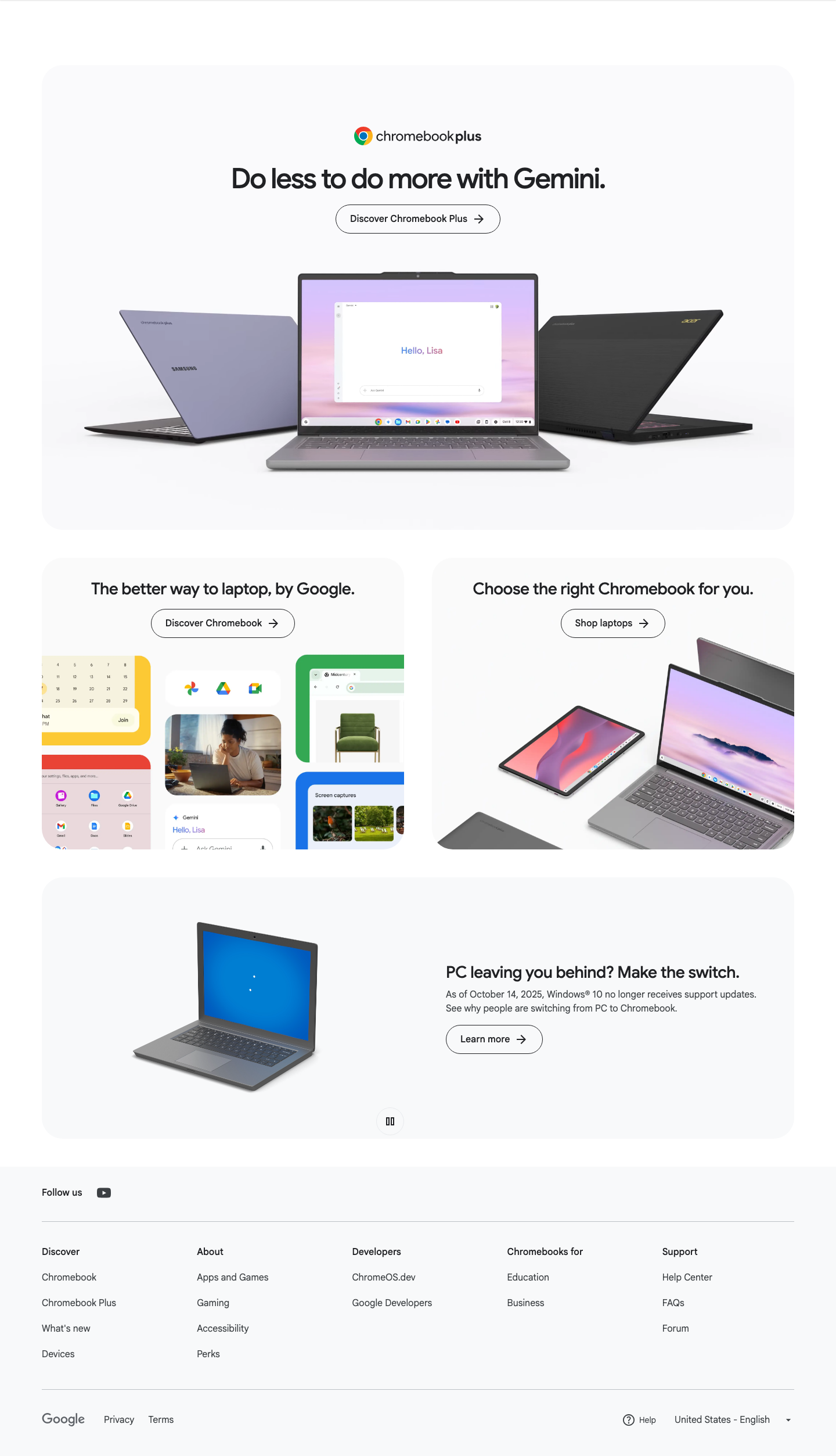 Google - full page scroll