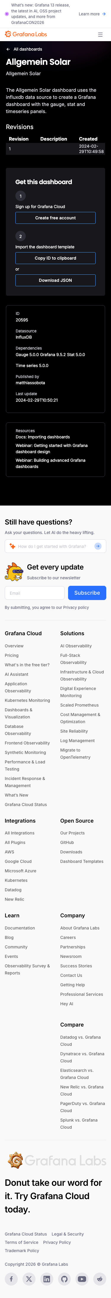 Grafana - mobile full page