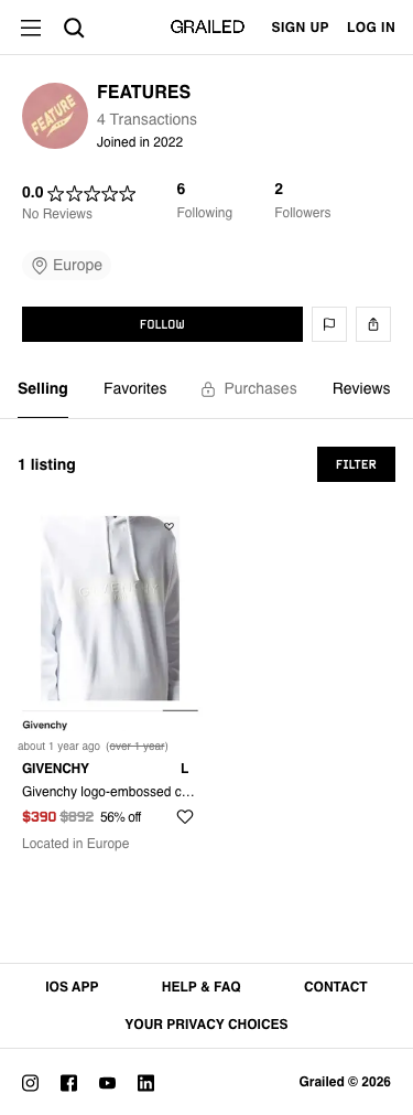 Grailed — Features - mobile full page