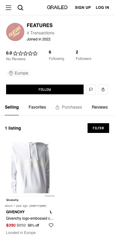 Grailed — Features - mobile