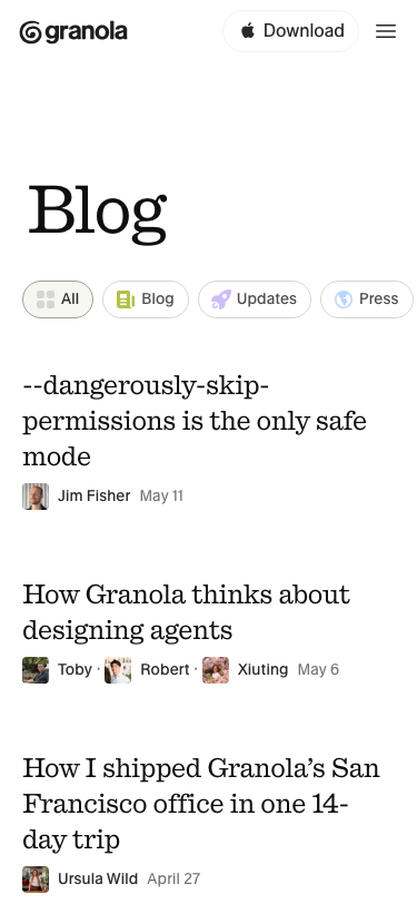 Granola — Blog - mobile