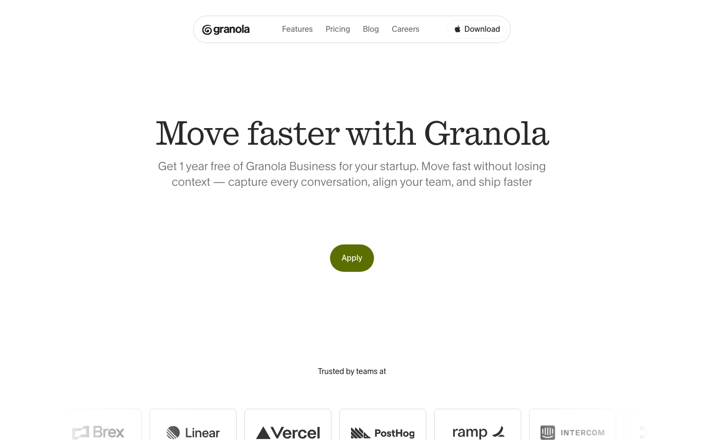 The layout prioritizes clarity and functionality with a clear separation of concerns. The left pane acts as a persistent label, while the right dynamically displays relevant information, creating a focused user experience. · ai notepad, meeting notes, productivity tool, technical design, minimalist ui, developer tools, saas landing page, feature stack, dark mode, granola ai