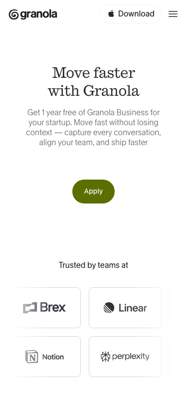 Granola - mobile