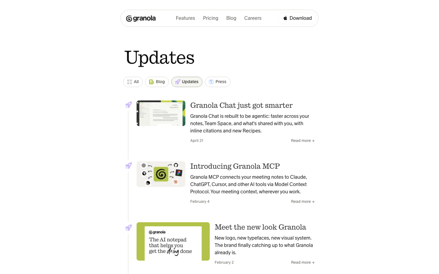 The layout prioritizes clarity and functionality with a clear separation of concerns. The left pane acts as a persistent label, while the right dynamically displays relevant information, creating a focused user experience. · ai notepad, meeting notes, productivity tool, technical design, minimalist ui, developer tools, saas landing page, feature stack, dark mode, granola ai