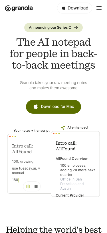 Granola - mobile
