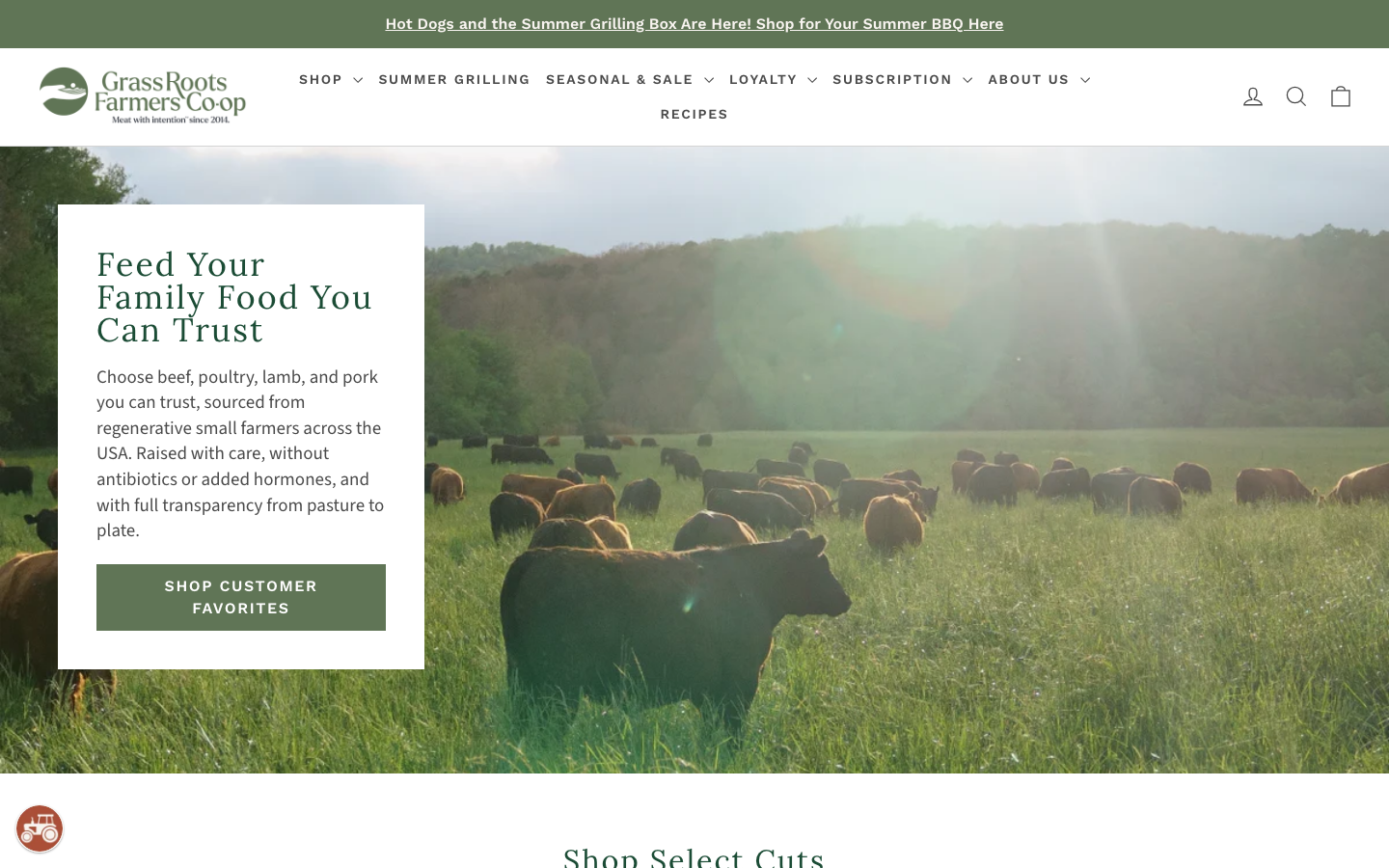 Buy Grass Fed Meat Online | Healthy, Pastured Meats Delivered – Grass Roots Farmers' Cooperative