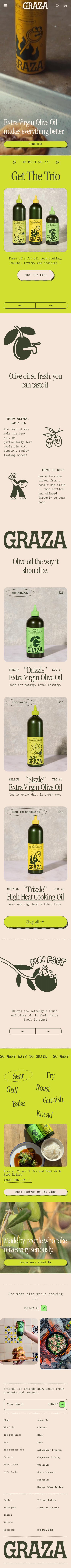 GRAZA | High Quality Olive Oil - mobile full page