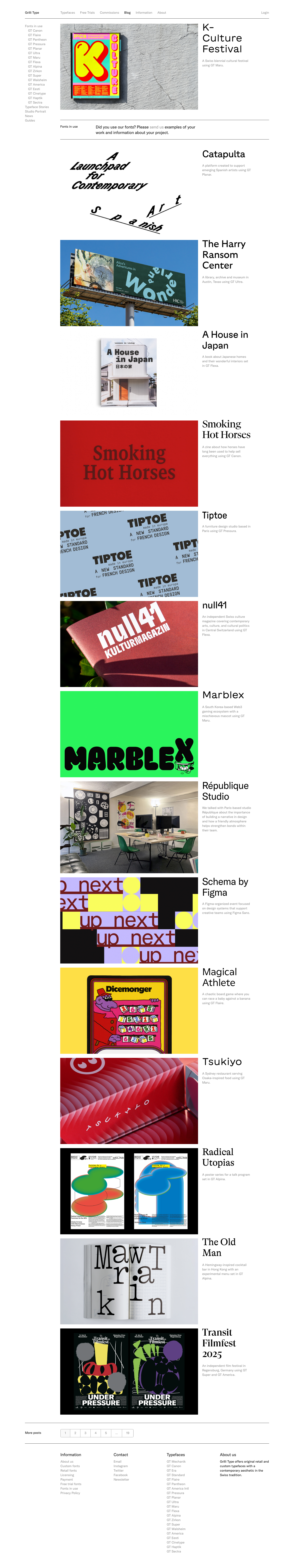 Grillitype — Blog - full page scroll