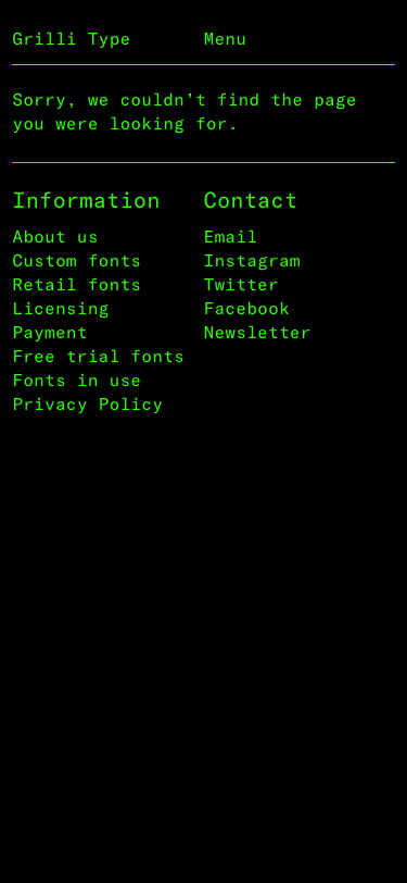 Grillitype — Pricing - mobile