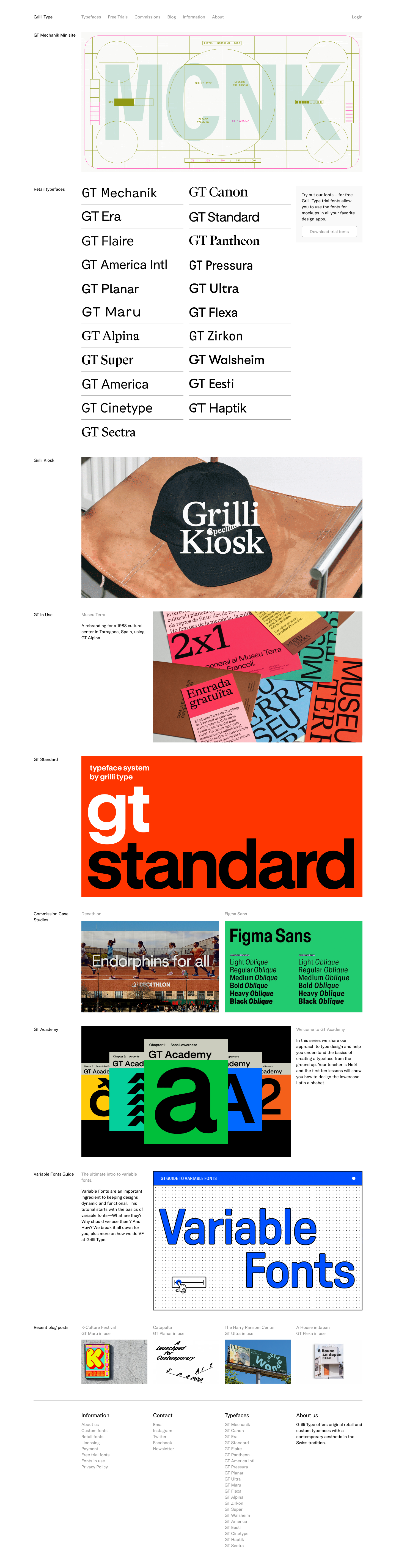 Grillitype - full page scroll