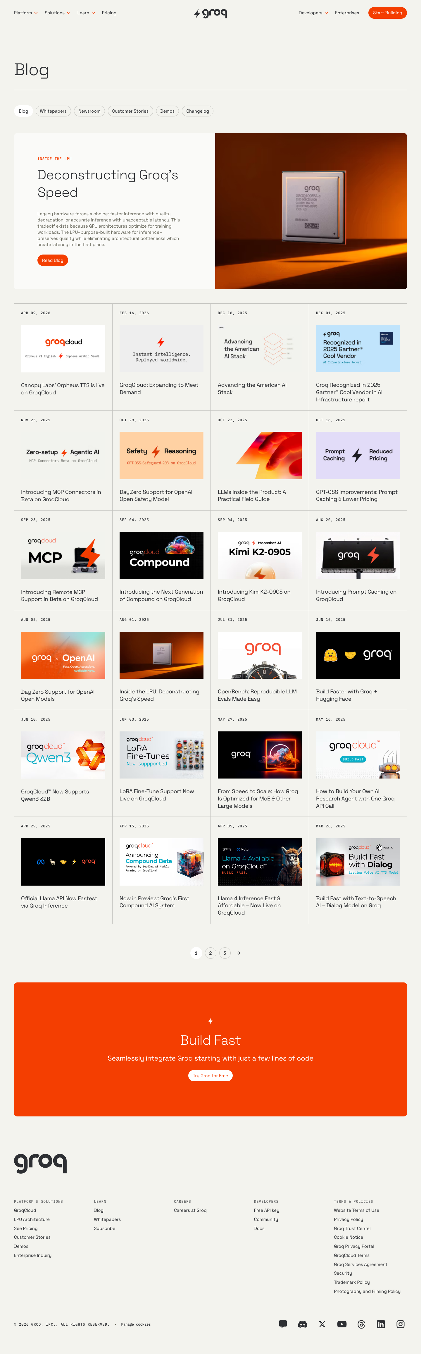 Groq — Blog - full page scroll