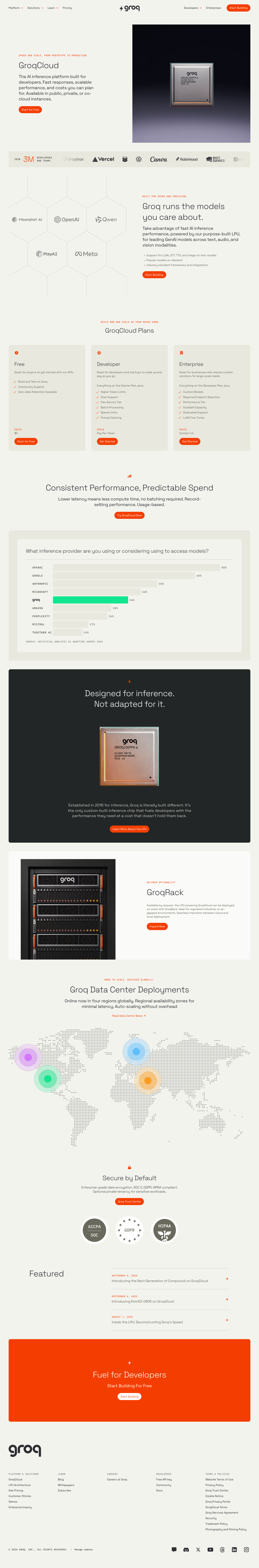 Groq - full page scroll