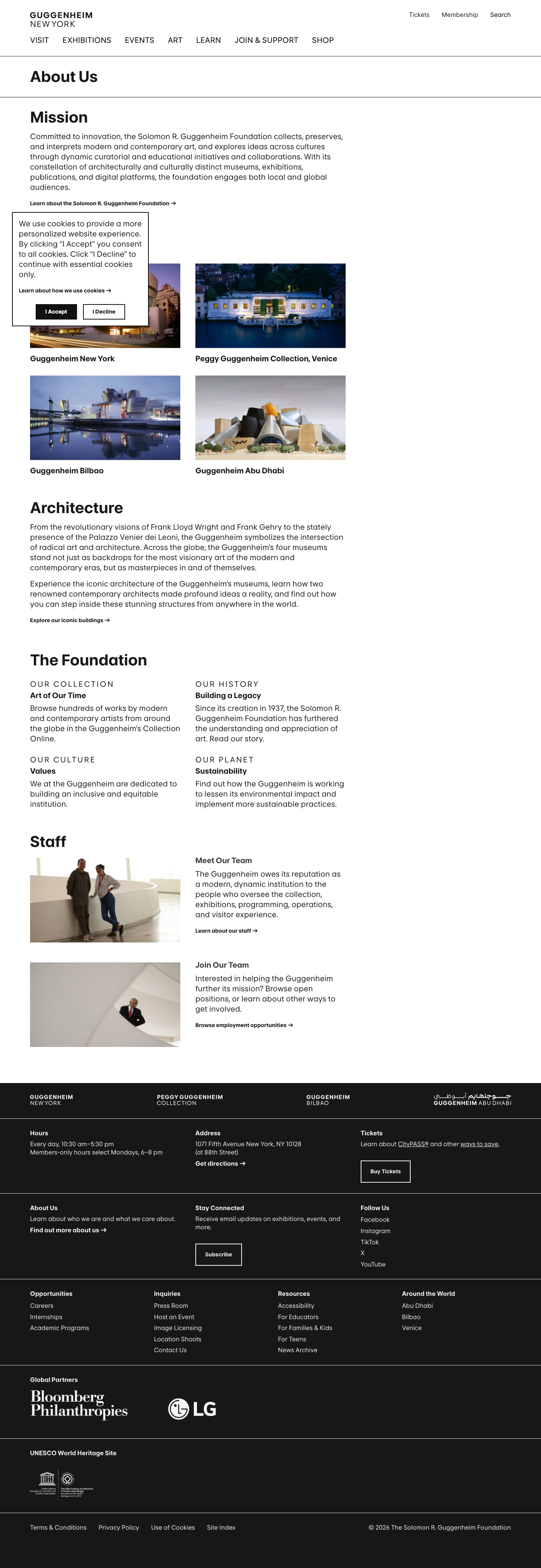 Guggenheim - full page scroll