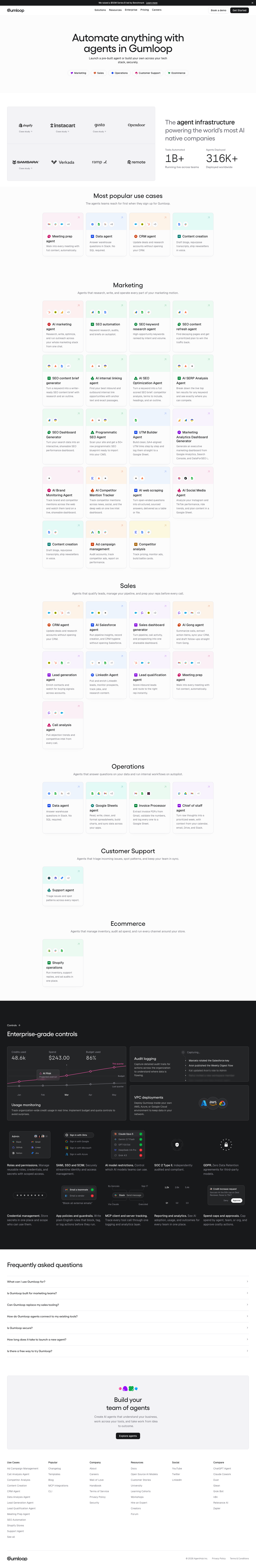 Gumloop · Features - full page scroll