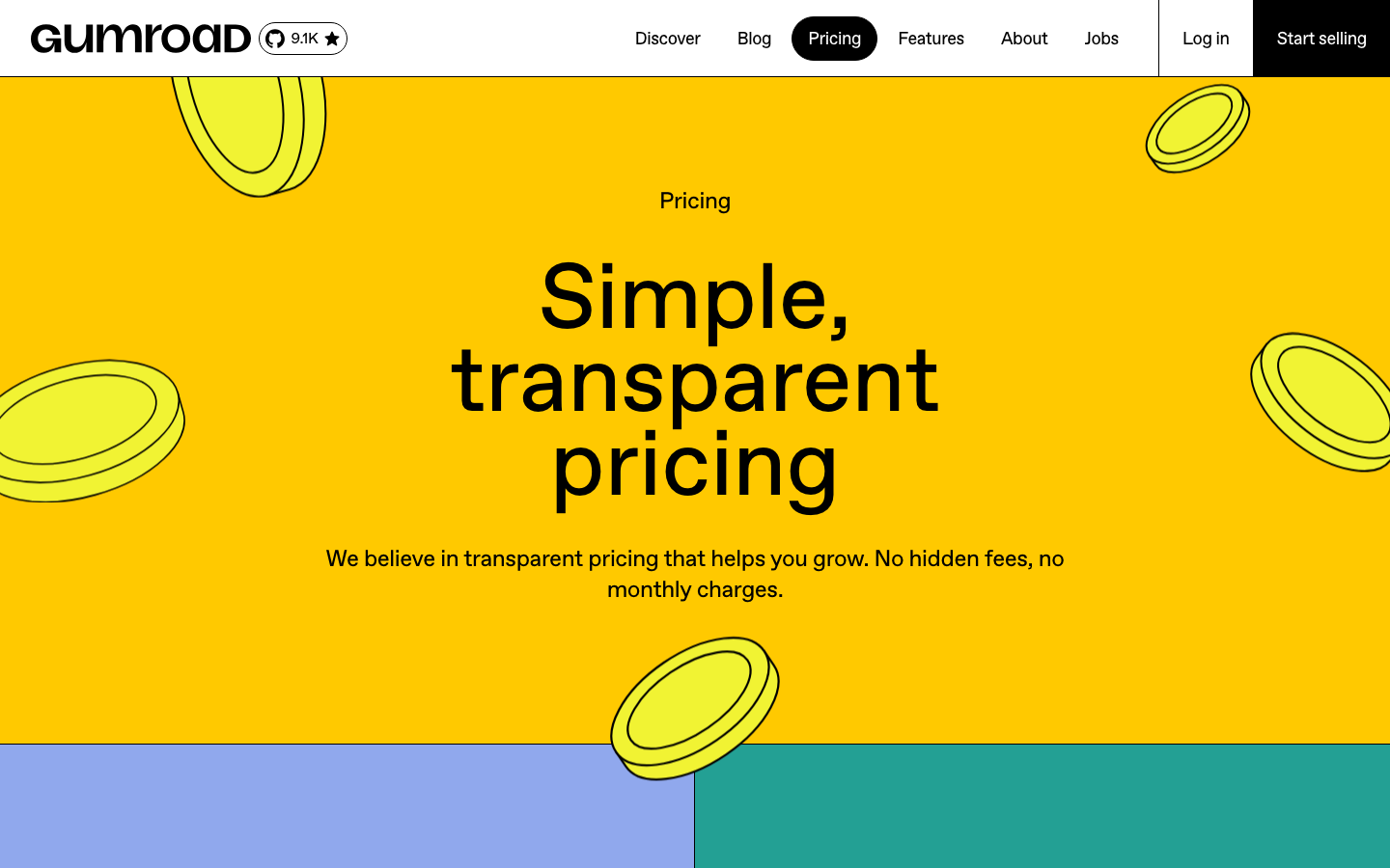 Gumroad — Pricing - full page scroll