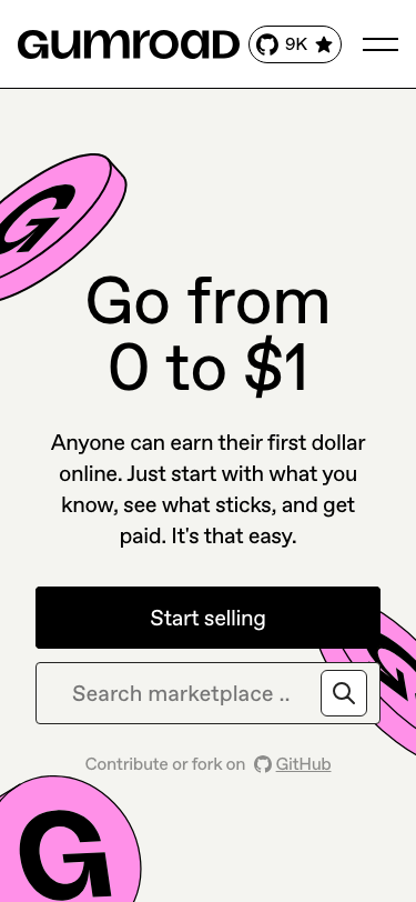 Gumroad - mobile