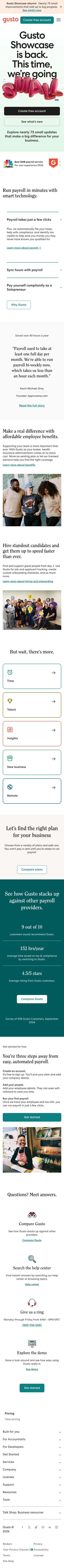 Gusto - mobile full page