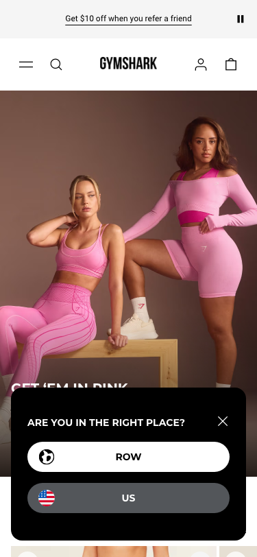 Gymshark - mobile