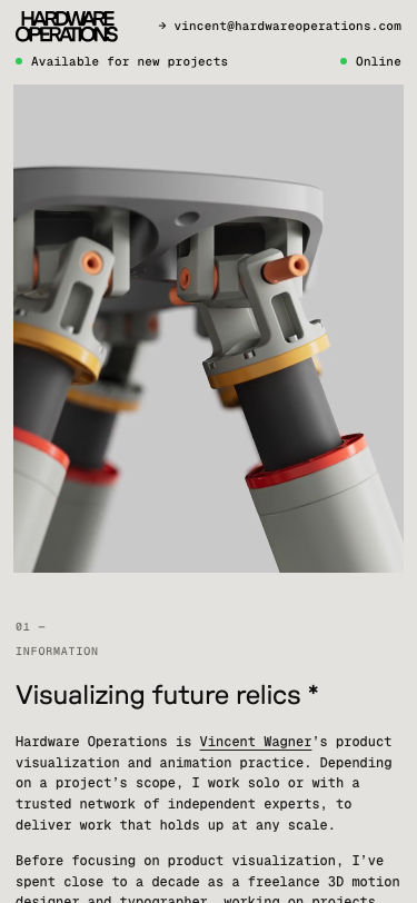 Hardware Operations — Product Visualization & Animation - mobile