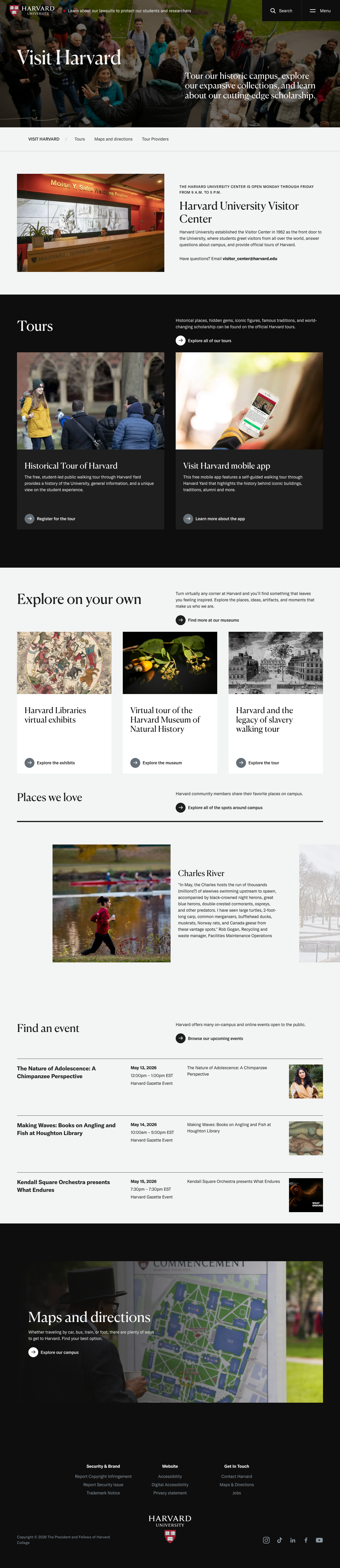 Harvard Edu - full page scroll