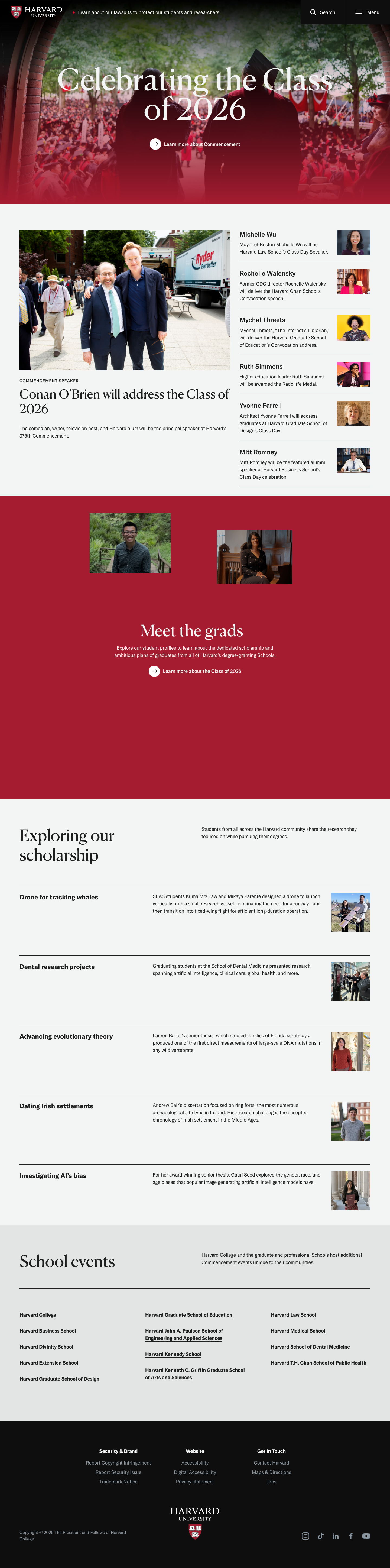 Harvard Edu - full page scroll