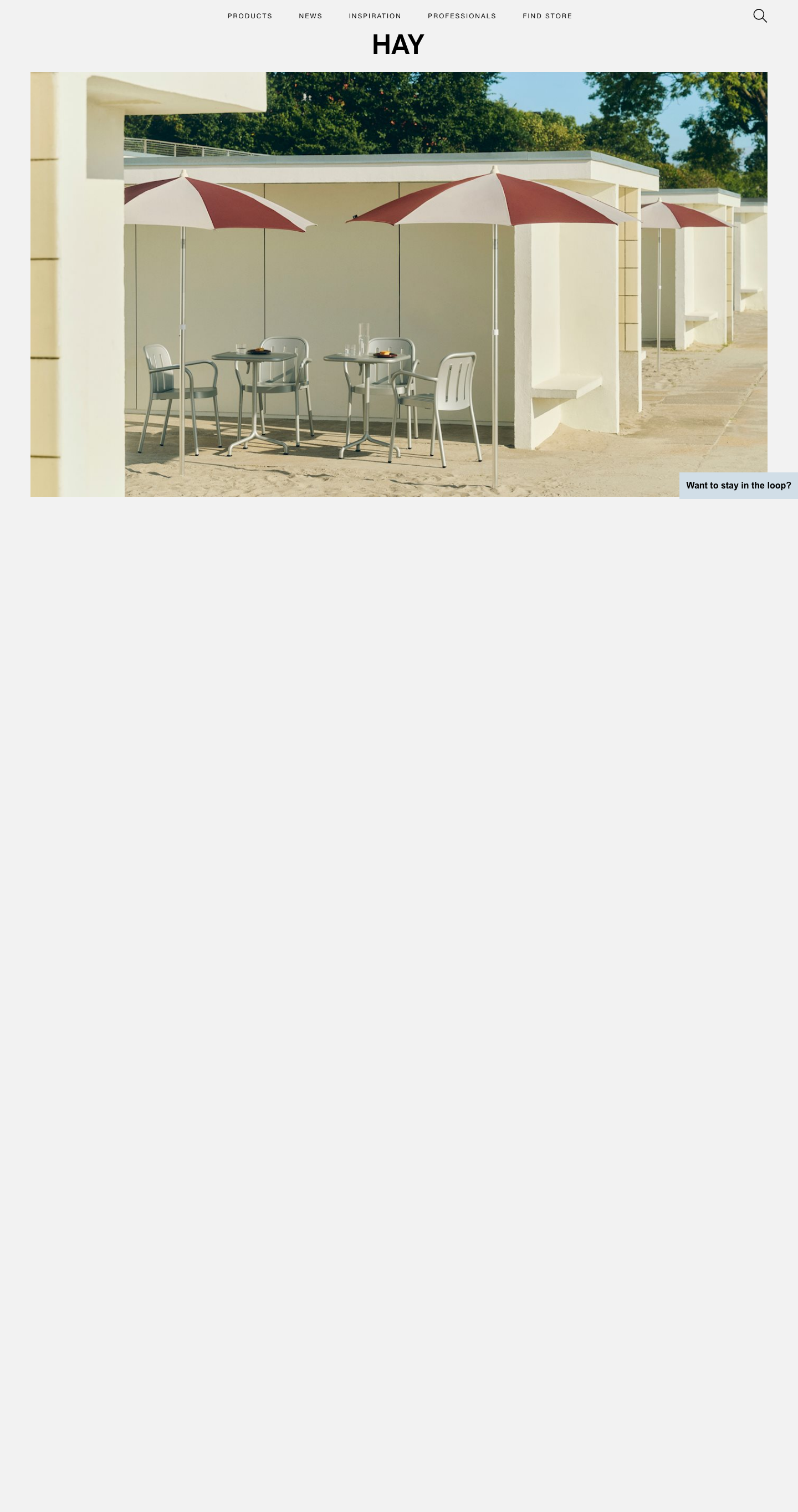 HAY.com – latest products, designer news and retailer info - full page scroll