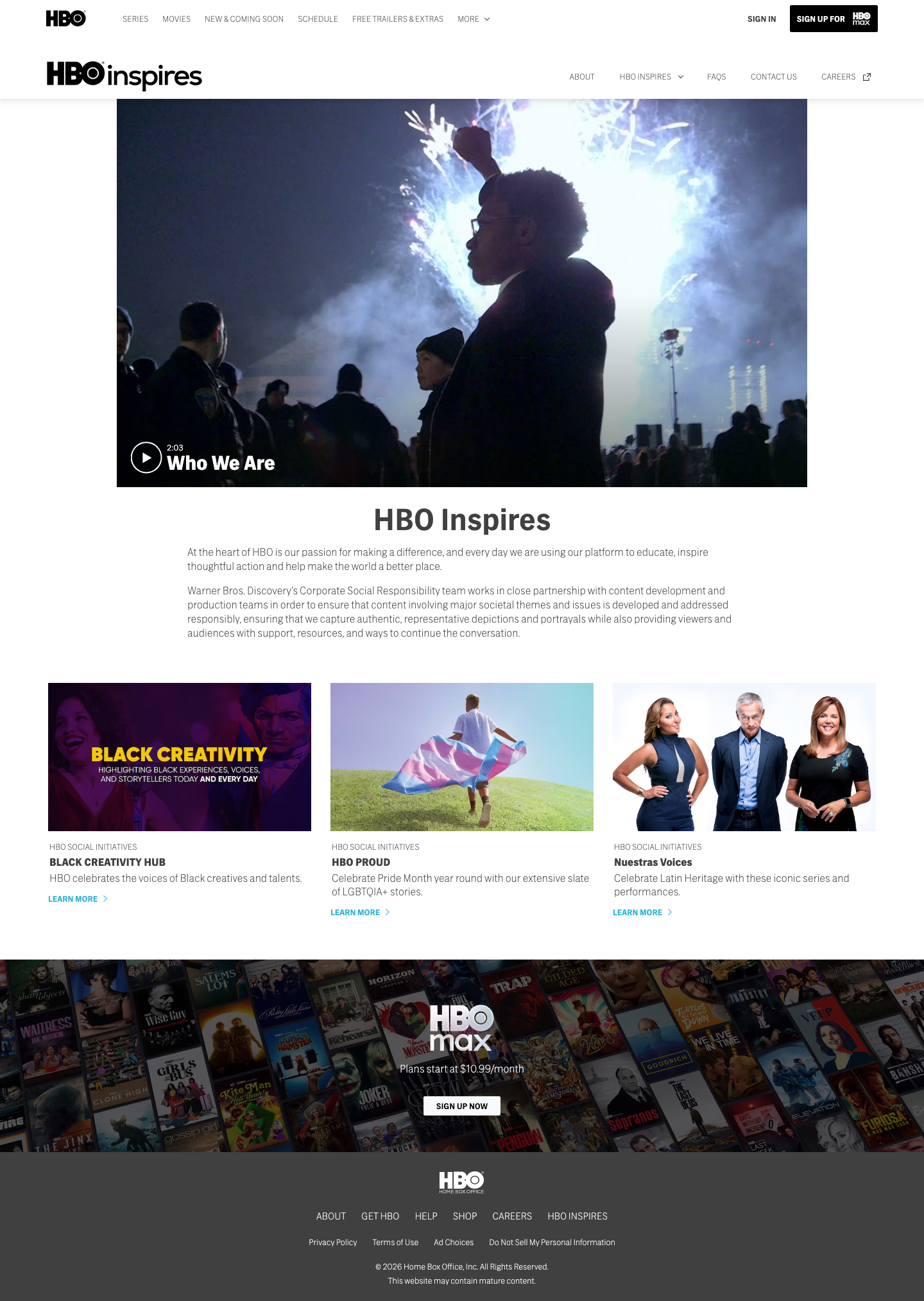 Hbo - full page scroll