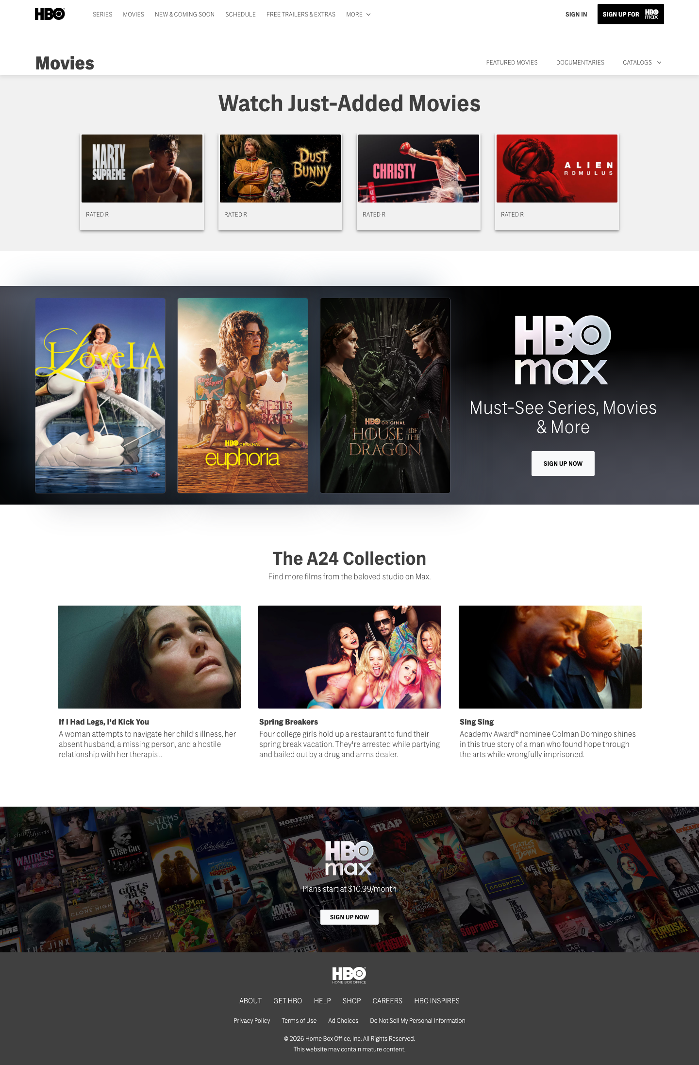 Hbo - full page scroll