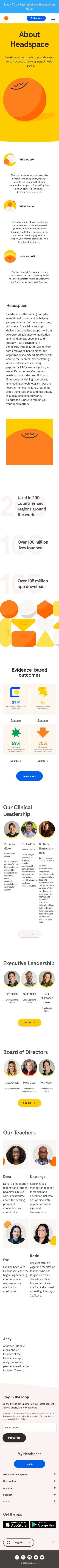 Headspace - mobile full page