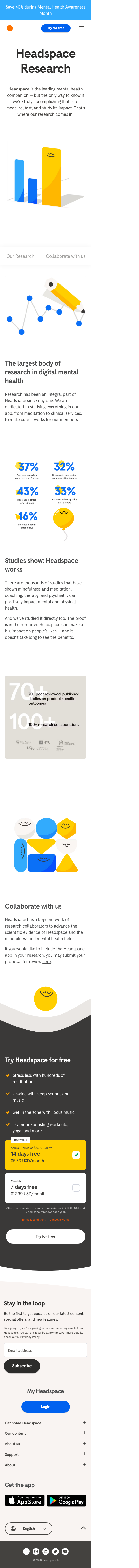 Headspace - mobile full page