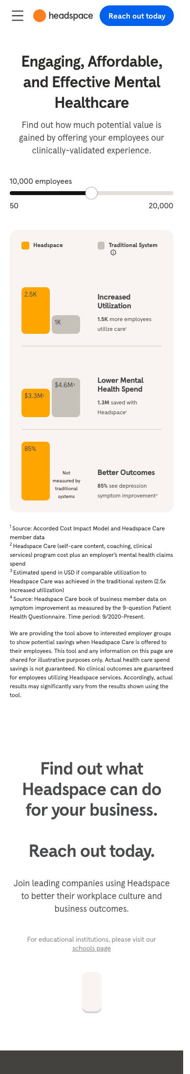 Headspace - mobile full page