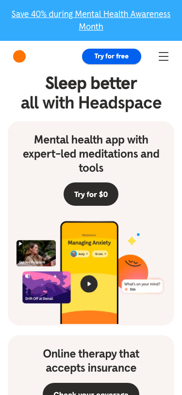 Headspace - mobile