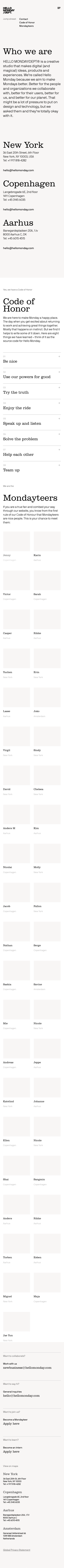 Hellomonday — About - mobile full page