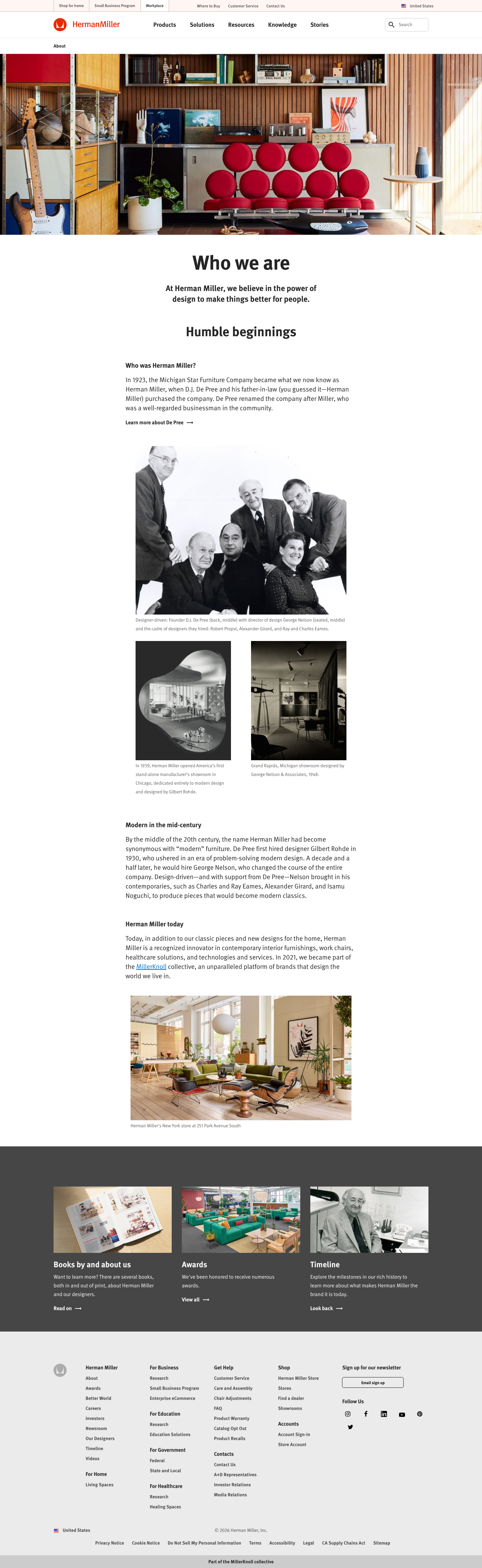 Hermanmiller — About - full page scroll