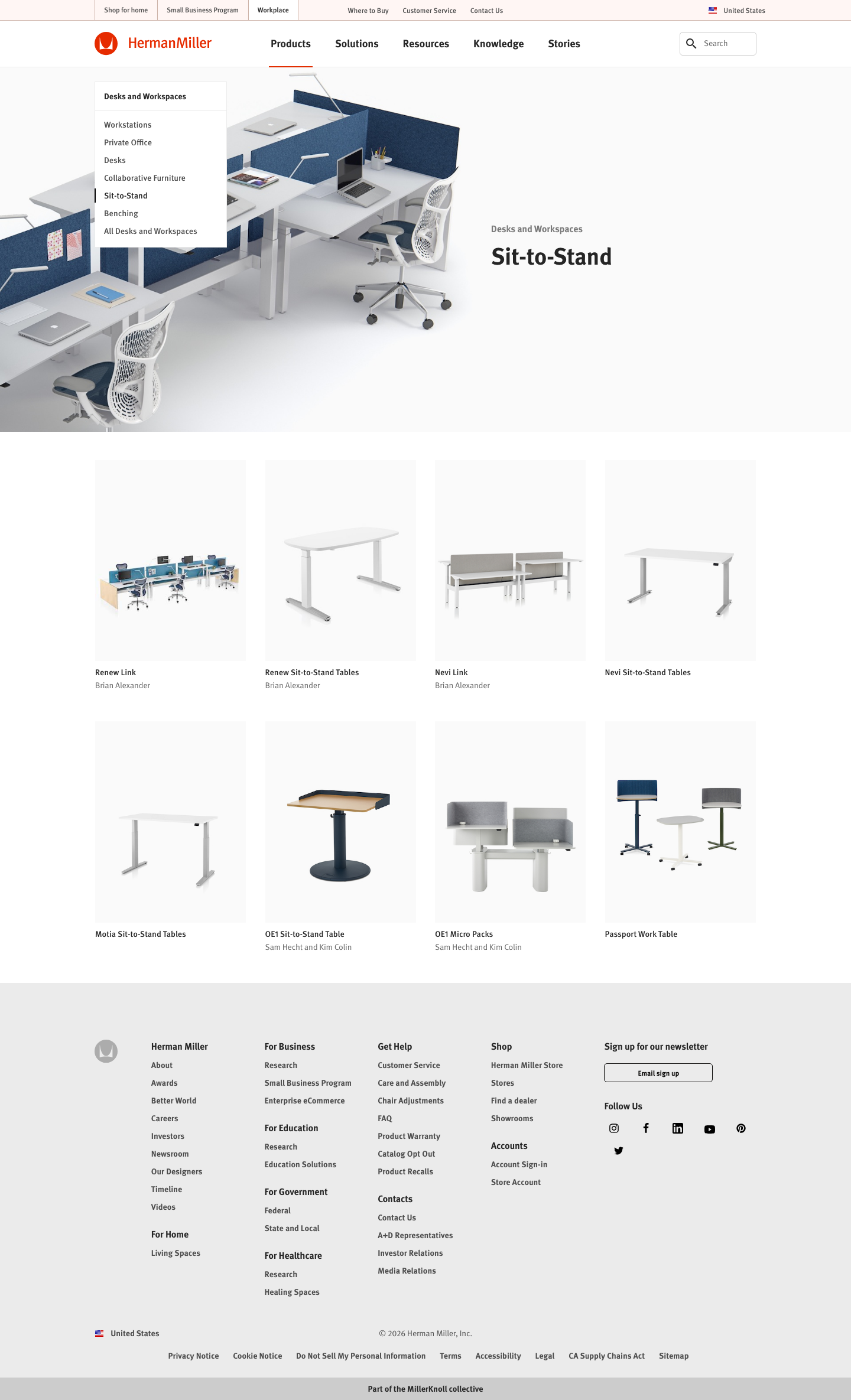 Hermanmiller - full page scroll